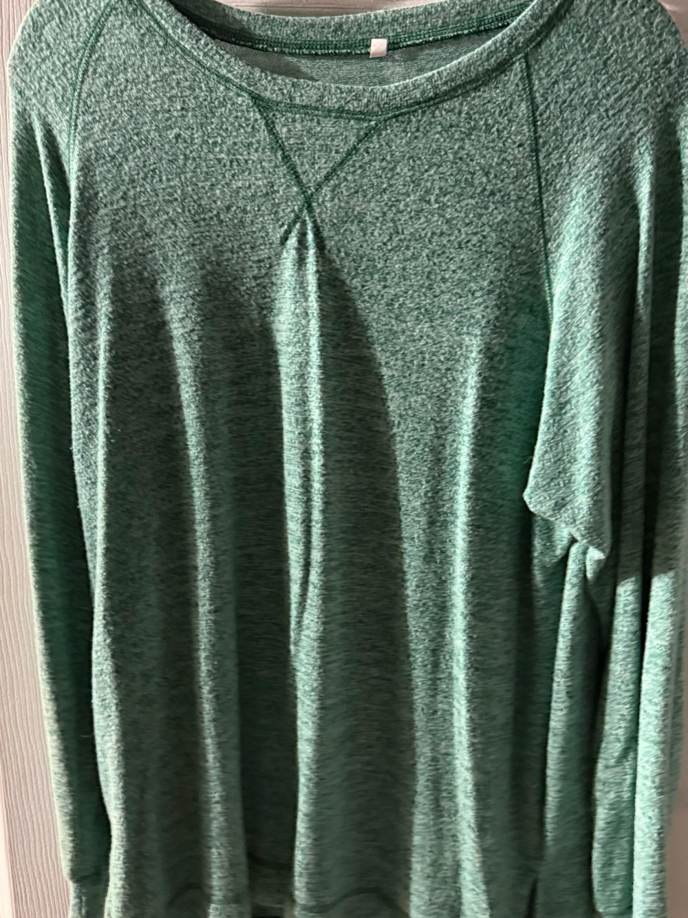 Relaxed Heathered Mint Crewneck Sweater